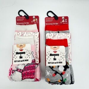 Mommy & Me Matching Christmas Socks 2-Pair Set | Polar Bear Cozy Socks